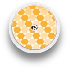STICKER FREESTYLE LIBRE® 2 / MODÈLE Hexagones orange [218_1]