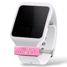 IDENTIFIANT ROSE DU TYPE 1 DIABETES POUR MONTRE