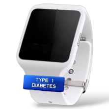 IDENTIFIANT BLEU DU TYPE 1 DIABETES POUR MONTRE