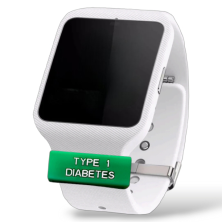 IDENTIFIANT VERT DU TYPE 1 DIABETES POUR MONTRE