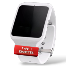 RED TYPE 1 DIABETES IDENTIFIER FOR WATCH