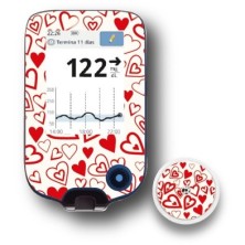 PACK STICKERS FREESTYLE LIBRE® 2 / MODELO Corações vermelhos [40_2]