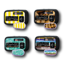 4 PACKS STICKERS ACCU-CHEK INSIGHT + DEXCOM® G6 / MODÈLE [A3]