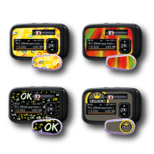 4 PACKS STICKERS ACCU-CHEK INSIGHT + DEXCOM® G6 / MODÈLE [A5]