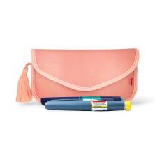 INSULIN-BRIEFTASCHE + 1 WIEDERVERWENDBARER GEL-TASCHE / ROSA MODELL