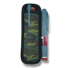 FUNDA PARA PLUMA DE INSULINA DE NEOPRENO / CAMUFLAJE VERDE